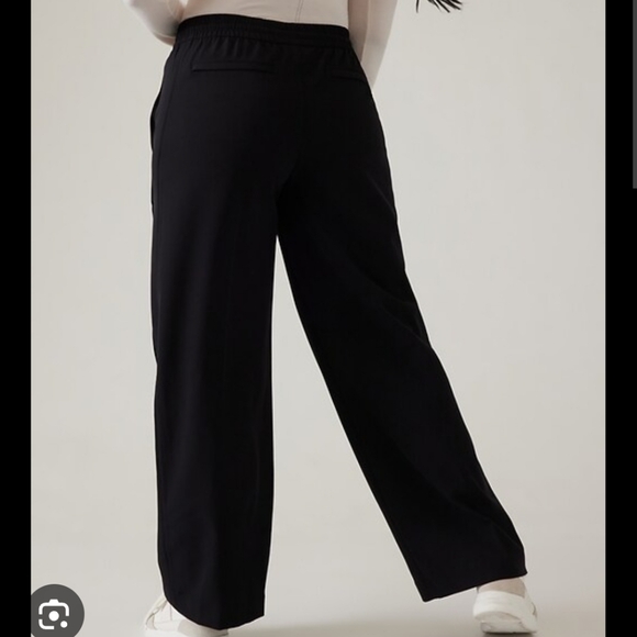 Athleta Black Wide Leg Stride Pants Size Large - Picture 14 of 14